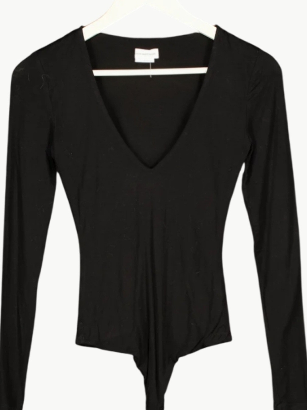 Lovers + Friends Black V-Neck Long Sleeve Bodysuit - Small